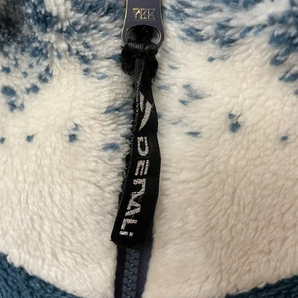 Denali Fleece Jacket Full Zip Cabin Shacket Large Reversible Vintage - Picture 2 of 9